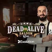 Try Dead or Alive: Saloon slot by Evolution on shelbyspin-casino.org – logo image