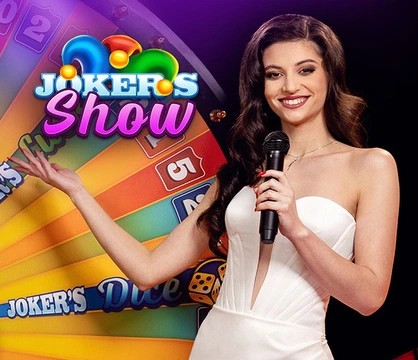 Joker’s Show online game logo by Skywind Group on shelbyspin-casino.org